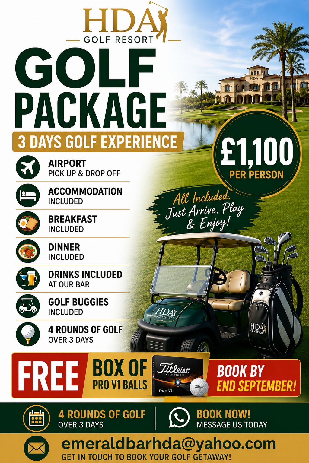 Emerald Bar golf package poster